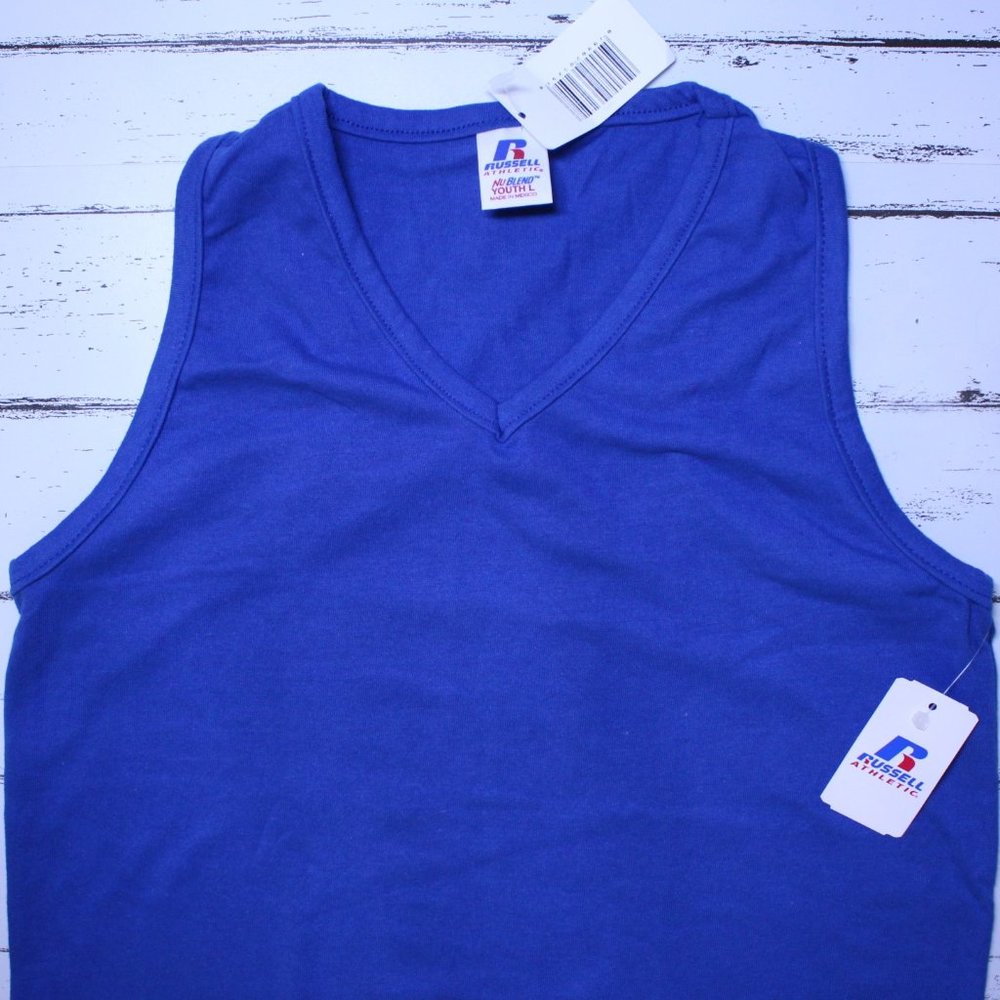 Russell Athletic L Youth Boys Tank Top Royal Blue